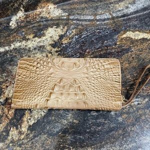 Brahmin (Skylar) Passport Wallet , Champagne color